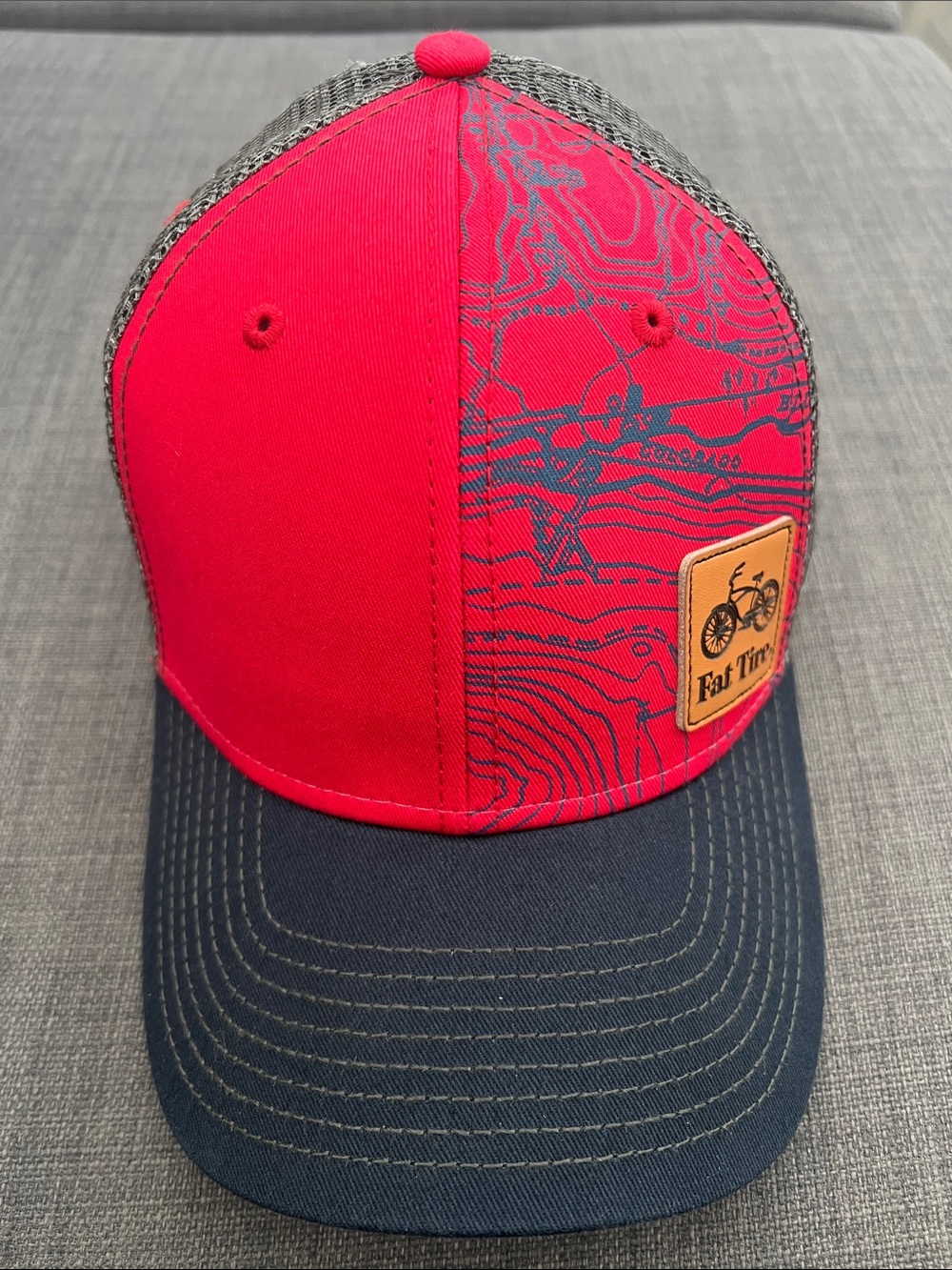 Fat Tire New Belgium Brewery Red & Navy Biker Trucker Hat